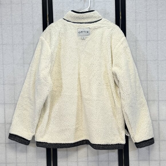 Orvis Quarter Zip Mock Neck Fleece Lined Sweater XXL Black Grey Long Sleeve - Picture 6 of 12